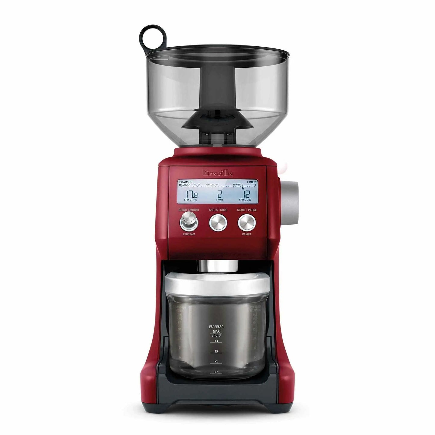 Breville Smart Grinder Pro stainless steel coffee grinder with LCD screen and 60 grind settings