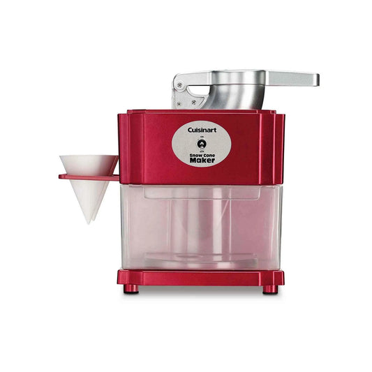 Cuisinart Snow Cone Machine SCM-10P1 with professional motor, safety features, and reusable cones for shaved ice treats