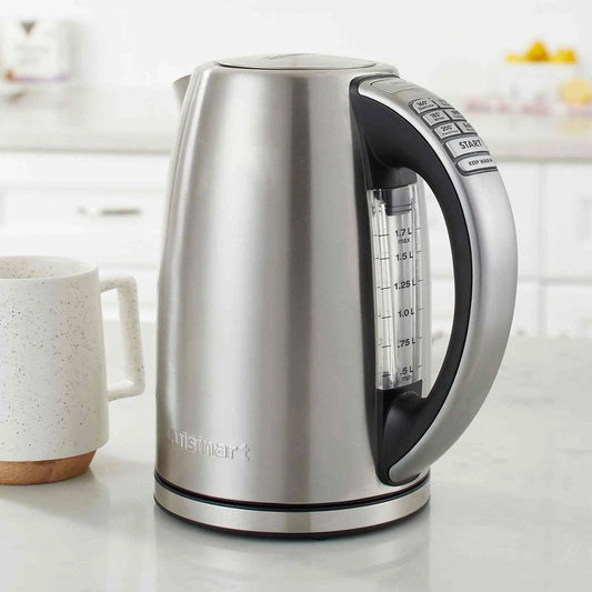 Cuisinart 1.7-Liter cordless electric kettle with 6 preset temperatures and stainless steel design