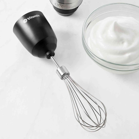 Vitamix Immersion Blender whisk attachment with stainless steel balloon whisk for whipped cream and meringues