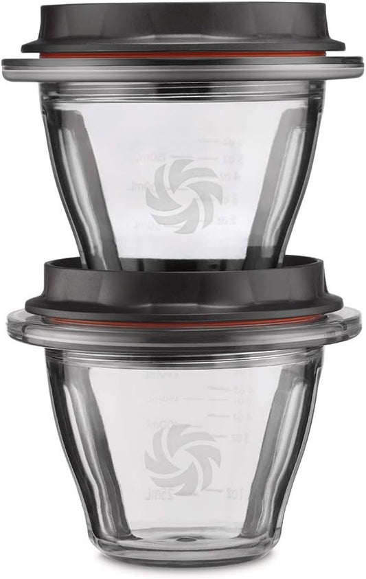 Vitamix Ascent Series Blending Bowls, Two 2 - 8 oz, Clear - 66192
