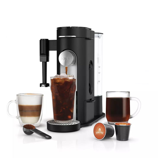Ninja Single-Serve Pods & Grounds Coffee Maker with Integrated Milk Frother