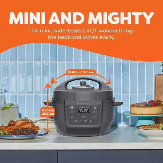 Instant Pot 4qt Rio Mini Compact Electric Pressure Cooker with 7 Functions and Truffle Finish