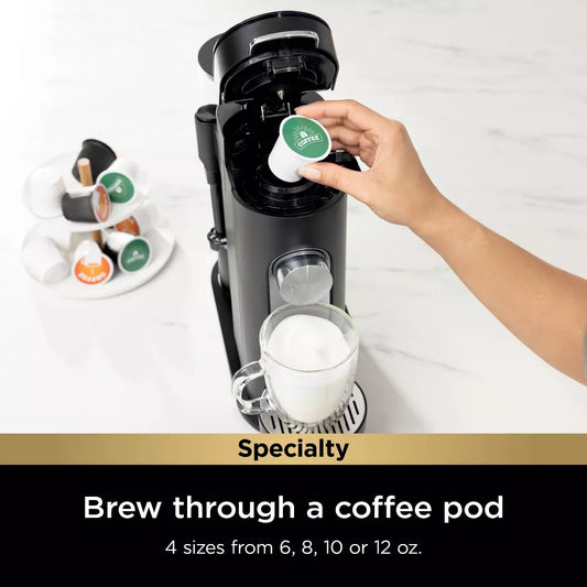 Ninja Single-Serve Pods & Grounds Coffee Maker with Integrated Milk Frother