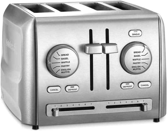 Cuisinart CPT-640P1 stainless steel 4-slice toaster with multiple presets and high-lift carriage