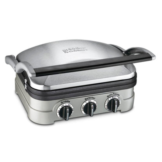 Cuisinart Panini Press, Stainless Steel Griddler Sandwich Maker 5-IN-1