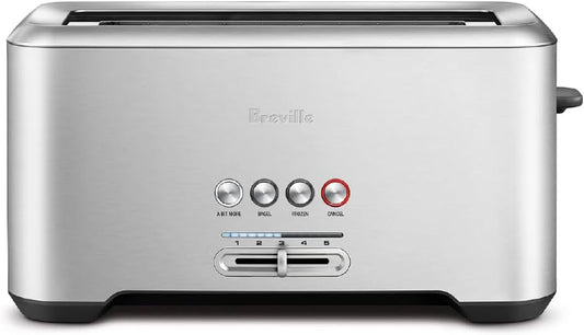 Breville Bit More 4-Slice Toaster, Brushed Stainless Steel, BTA730XL