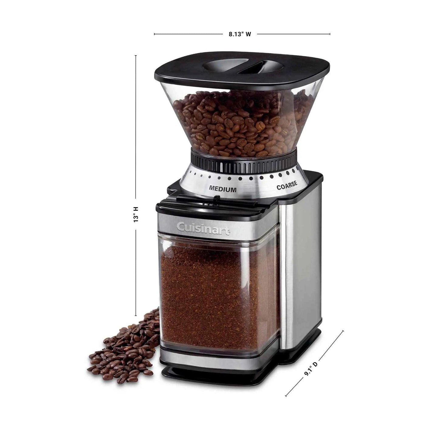 Cuisinart Coffee Grinder Supreme Grind electric burr mill with 18 grind settings and automatic shutoff
