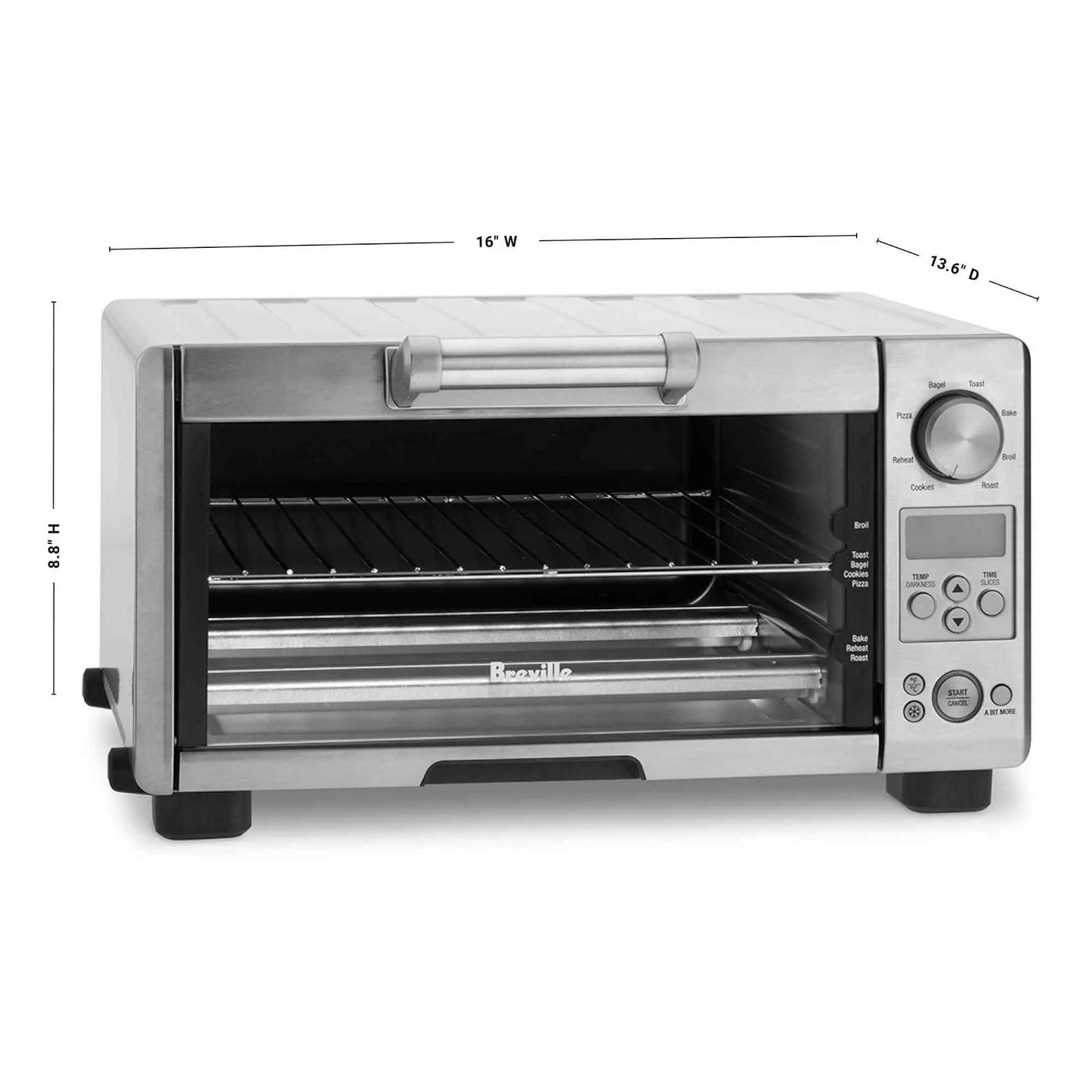 Breville Mini Smart Oven BOV450XL brushed stainless steel countertop toaster oven with Element iQ system and 8 cooking functions