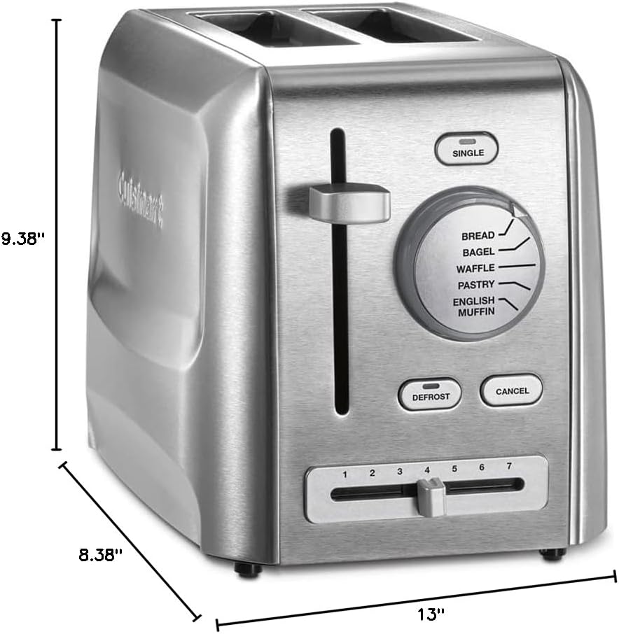 Cuisinart CPT-620 2-Slice Custom Select Toaster, Stainless Steel