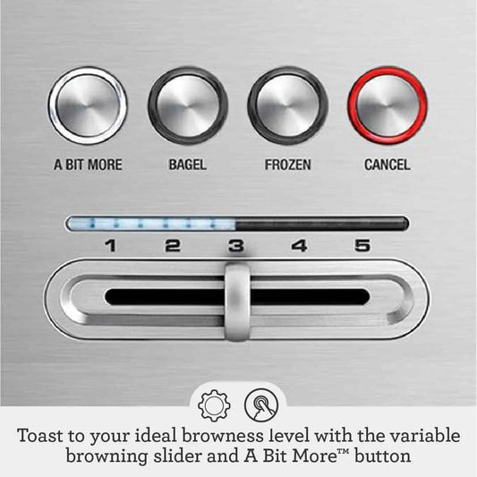 Breville BTA720XL brushed stainless steel 2-slice toaster with A Bit More button and Lift and Look feature