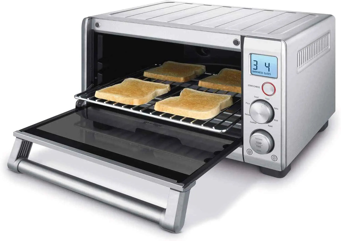 Breville Compact Smart Oven BOV650XL brushed stainless steel toaster oven with Element iQ system and 8 cooking functions