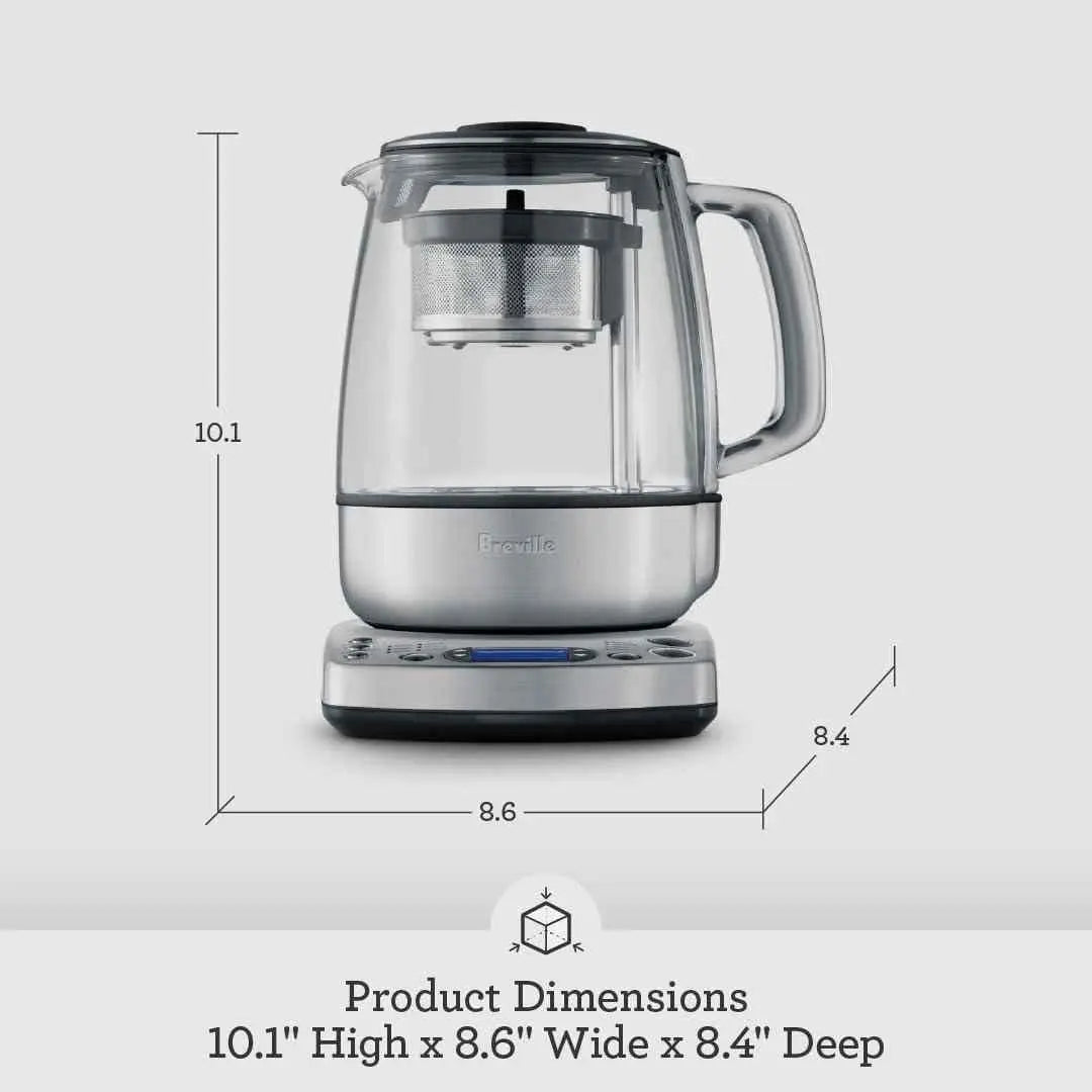 Breville One-Touch Tea Maker BTM800XL silver automatic tea brewer with adjustable temperature and strength settings