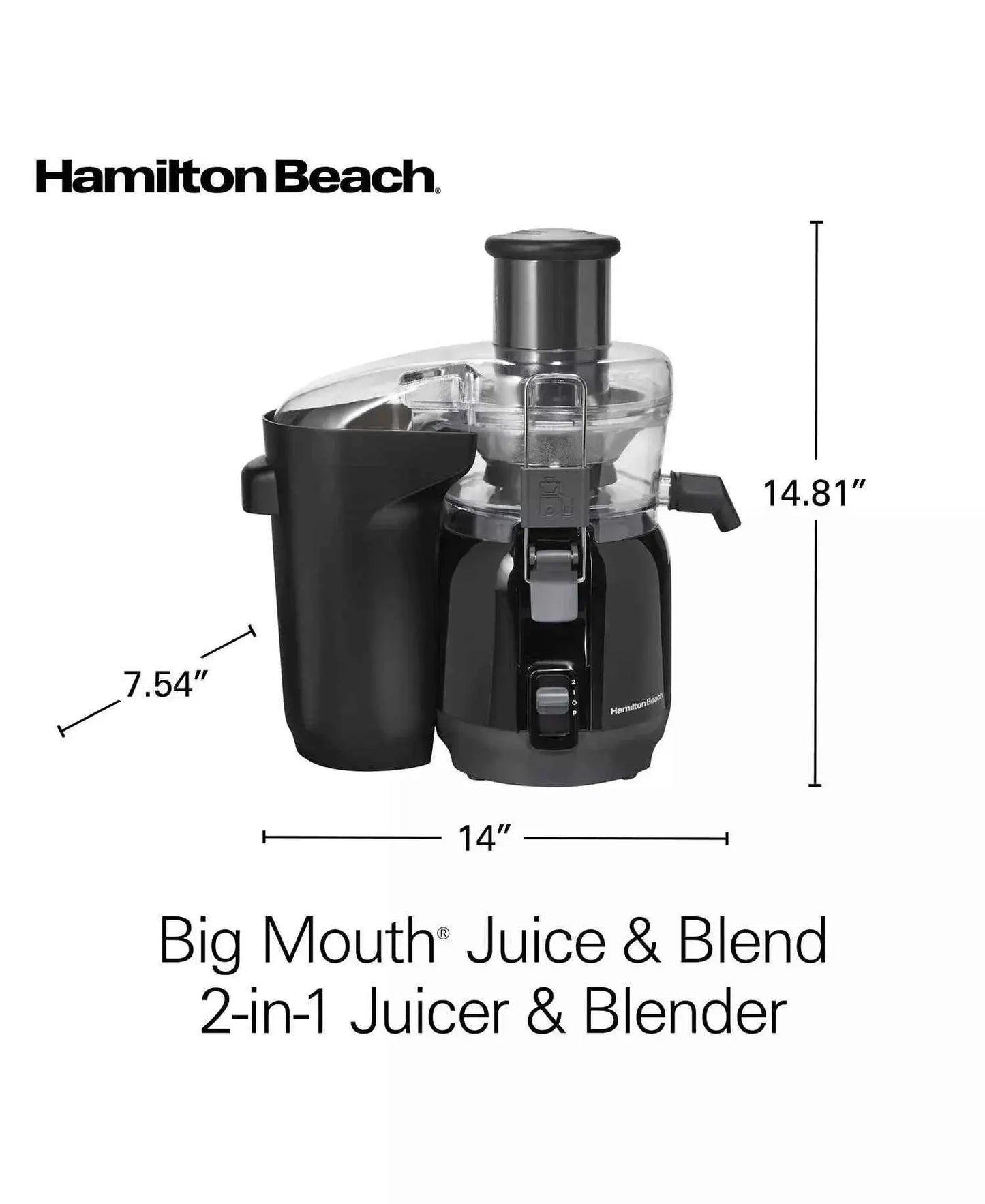 Hamilton Beach Big Mouth Juice & Blend 2-in-1 Juicer and Blender Hamilton Beach