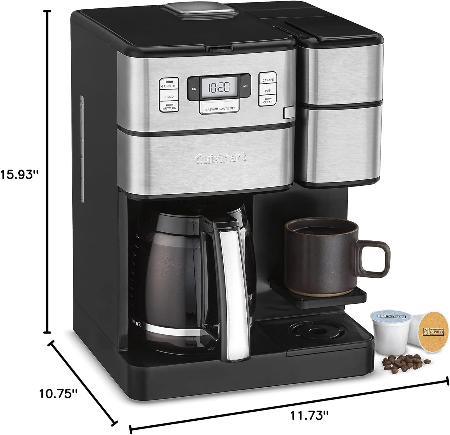 Cuisinart SS-GB1 Coffee Center Grind and Brew Plus, Built-in Coffee Grinder, Coffeemaker