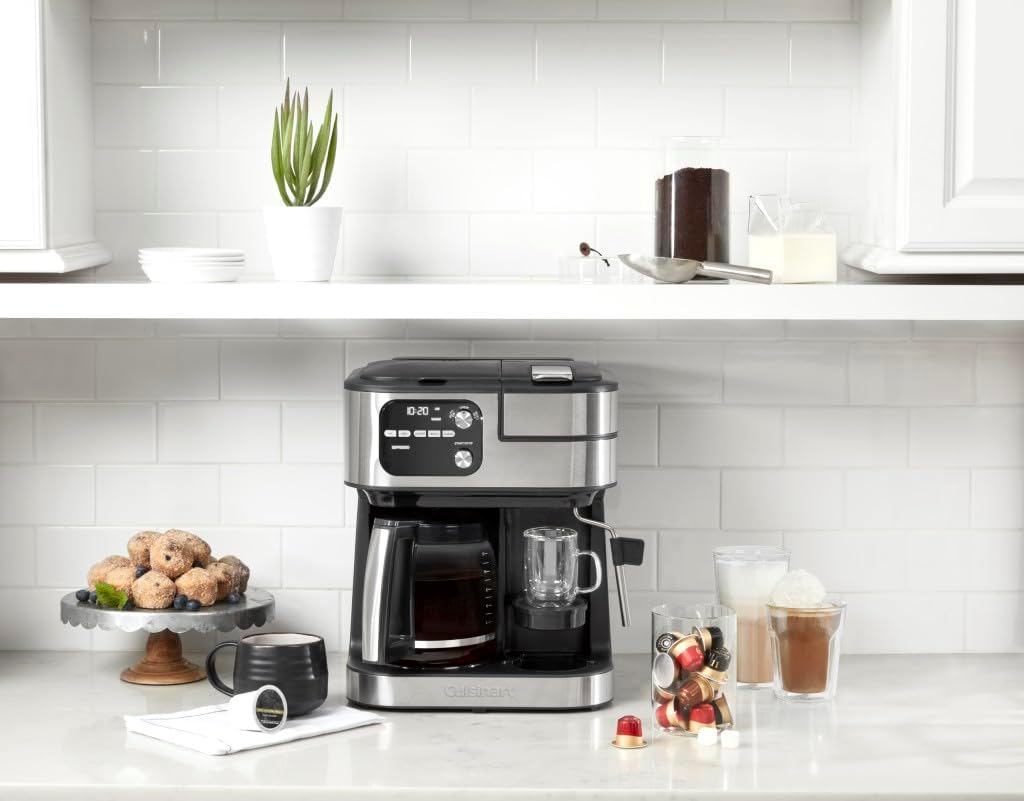 Cuisinart Coffee Maker Barista System, Coffee Center 4-In-1 Coffee Machine, Single-Serve Coffee