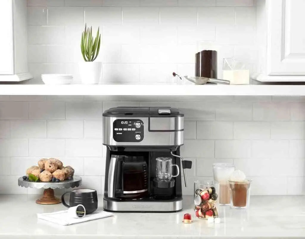 Cuisinart Coffee Maker Barista System 4-in-1 coffee machine with drip coffee, single-serve, and Nespresso compatible capsules