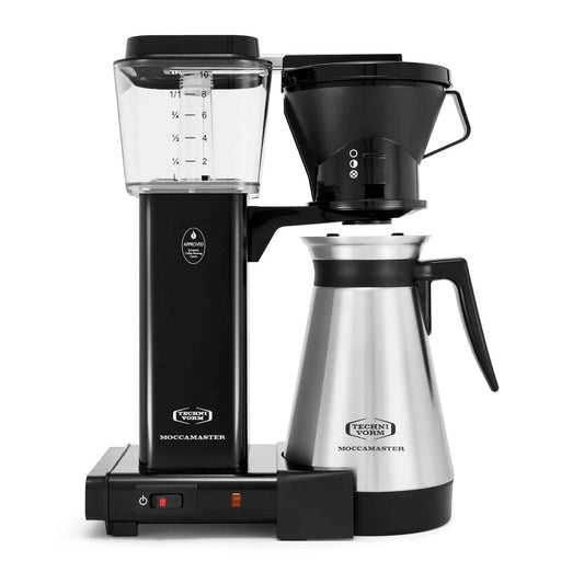 Technivorm Moccamaster KBT manual drip stop coffee maker with thermal carafe and copper heating element