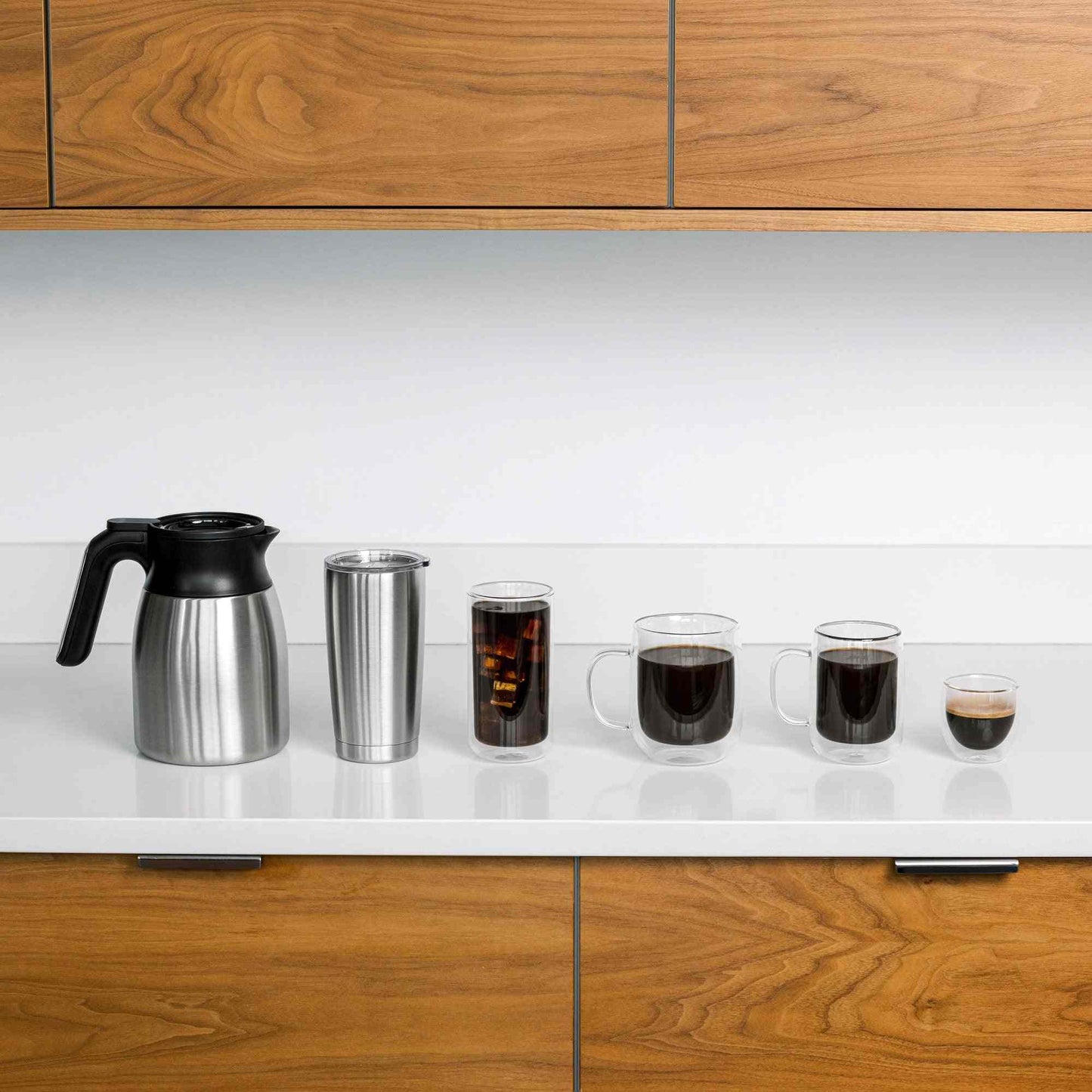 De'Longhi TrueBrew automatic coffee maker with thermal carafe and built-in grinder brewing fresh drip coffee