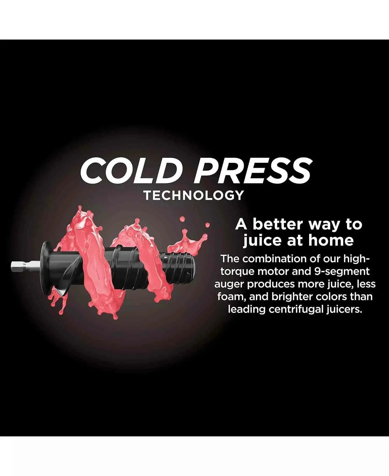 Ninja NeverClog Cold Press Juicer, Powerful Slow Juicer, Total Pulp Control, Easy to Clean, Compact - JC151 Ninja