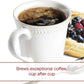 Wolf Gourmet Automatic Drip 10-Cup Coffee Maker with glass carafe and digital controls, ready to brew fresh coffee.