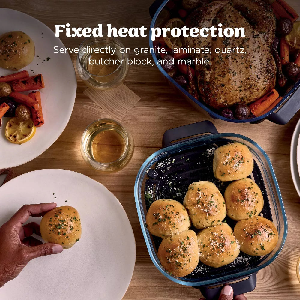 Ninja 6qt and 2.5qt Crispi Pro 6-in-1 Non-Toxic Glass Container Countertop Air Fryer