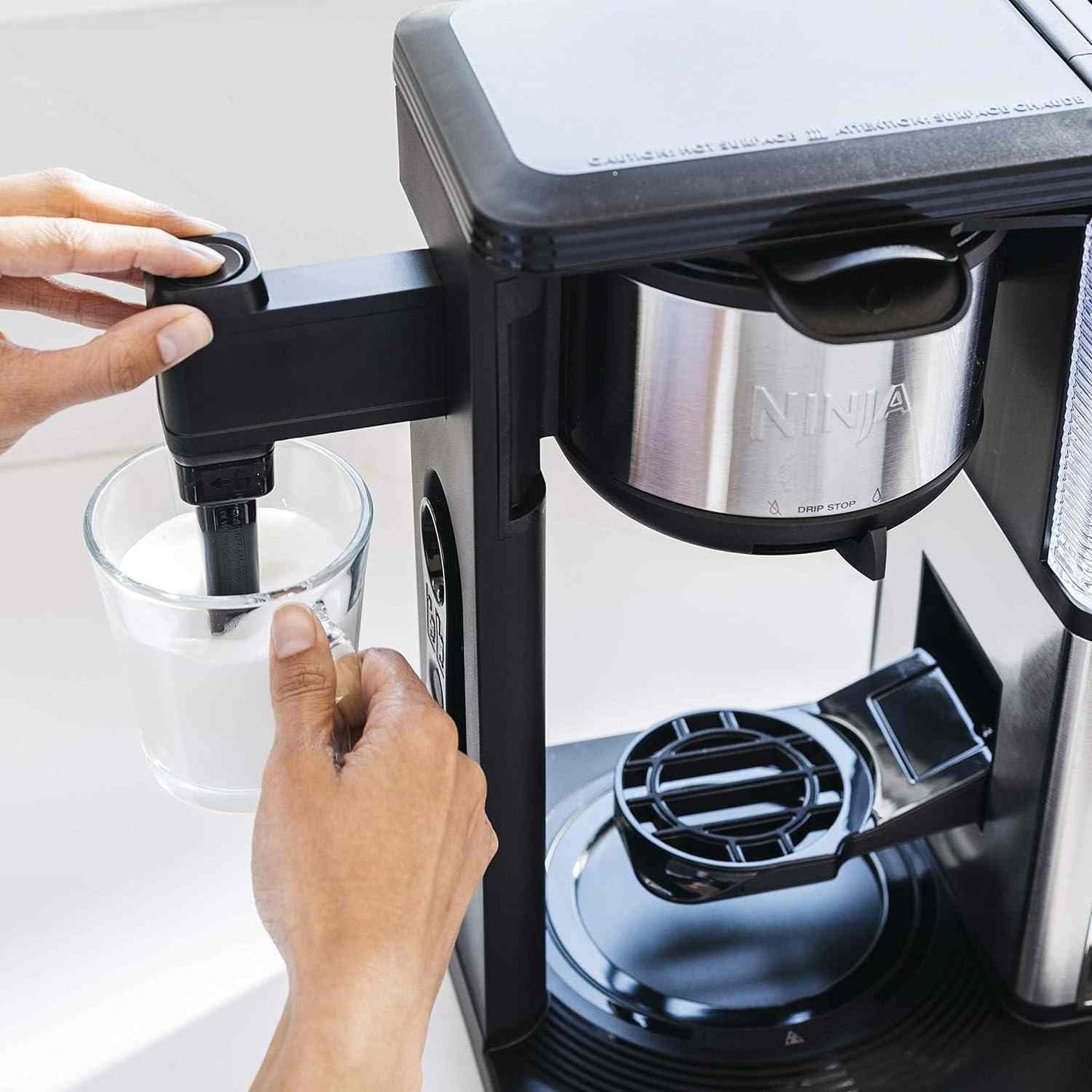 Ninja CM401 Specialty 10-Cup Coffee Maker with 4 brew styles and built-in frother
