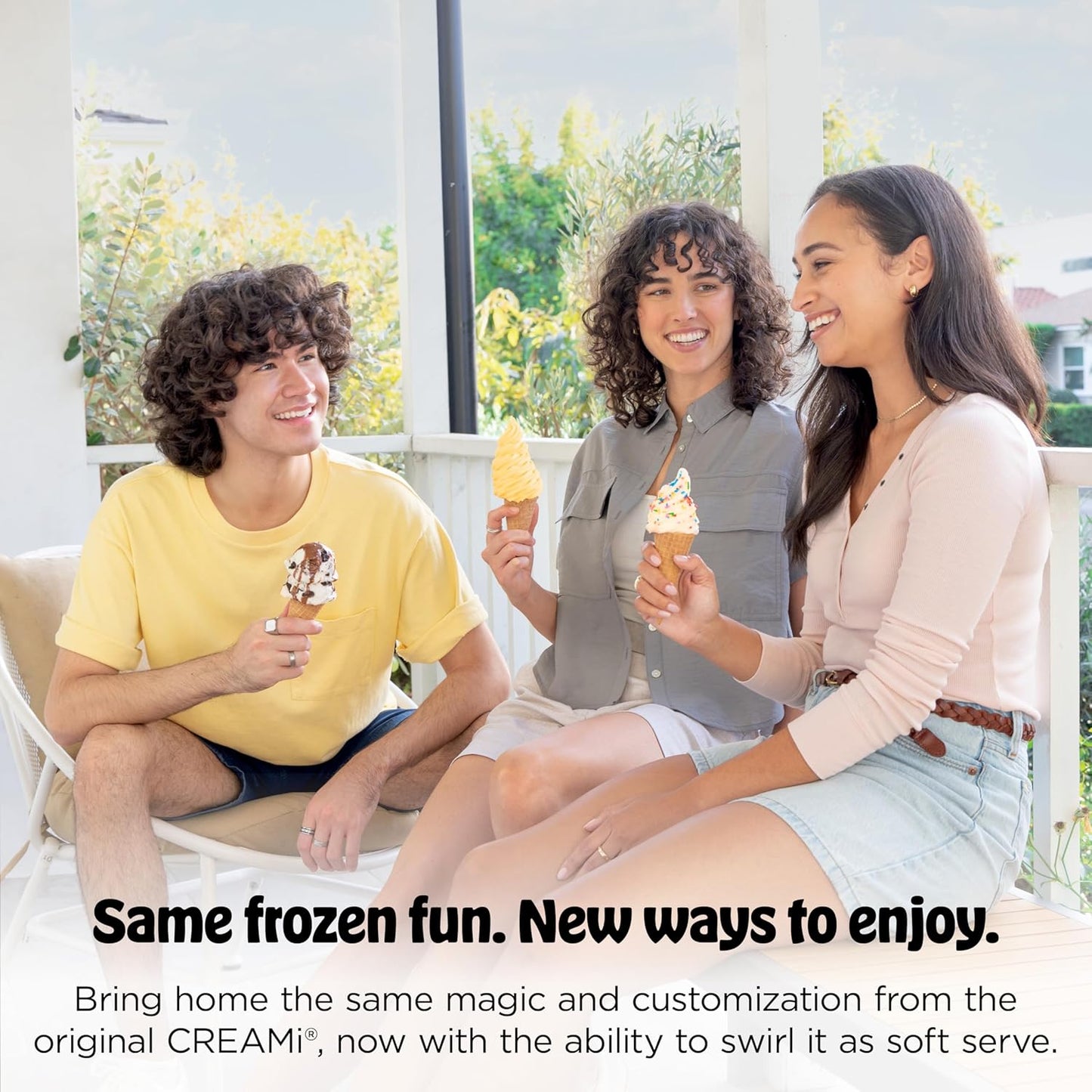 Ninja CREAMi Scoop & Swirl Ice Cream Maker, Soft Serve Desserts, Sorbet, Milkshakes