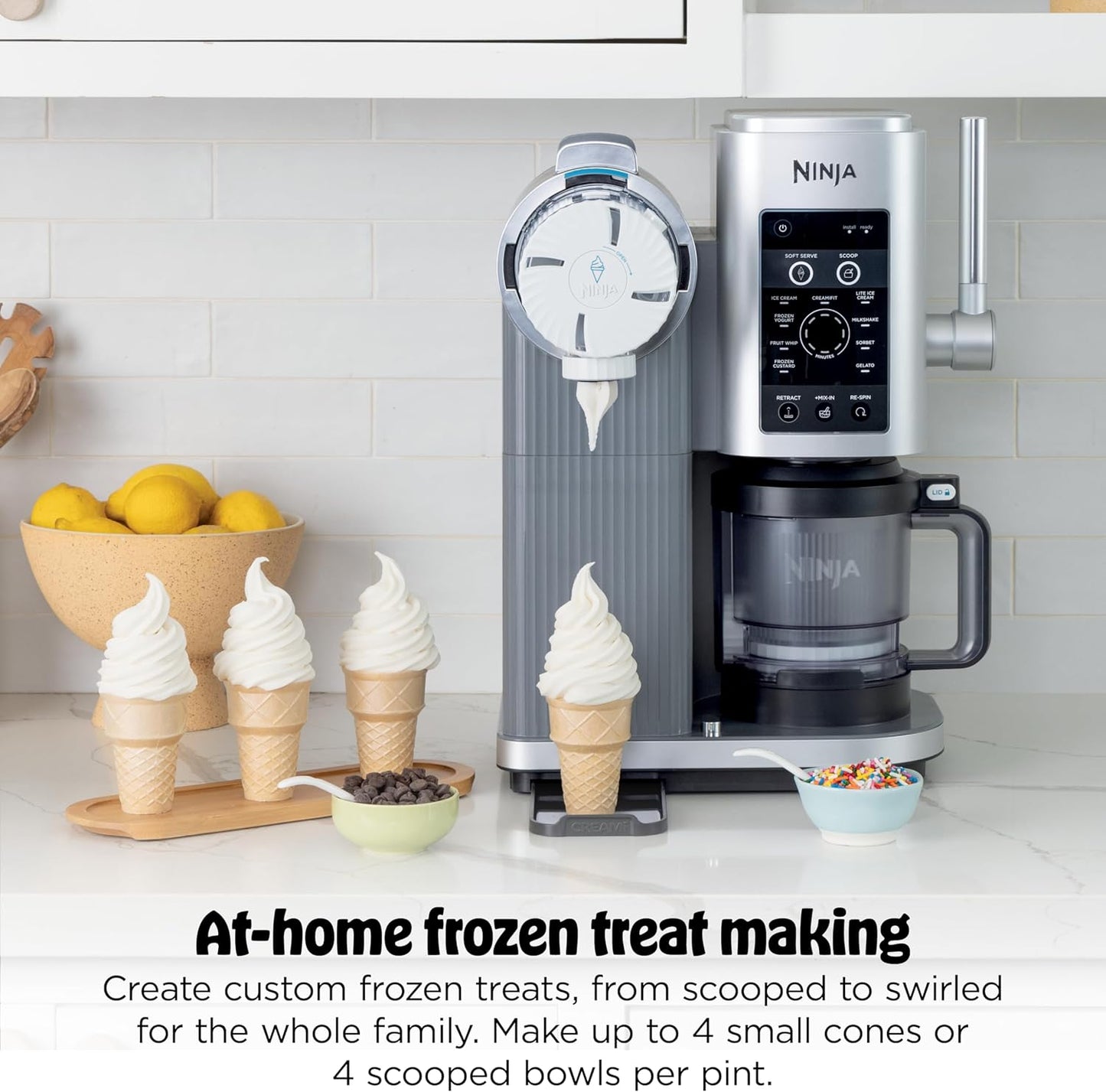Ninja CREAMi Scoop & Swirl Ice Cream Maker, Soft Serve Desserts, Sorbet, Milkshakes