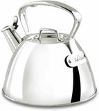 All-Clad Specialty Stainless Steel Tea Kettle 2 QT with polished finish and induction-compatible base
