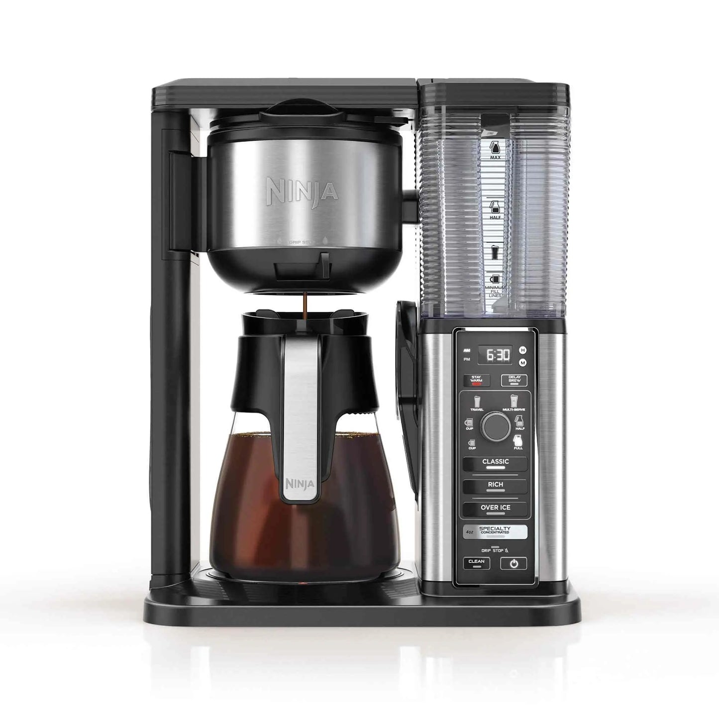 Ninja CM401 Specialty 10-Cup Coffee Maker with 4 brew styles and built-in frother