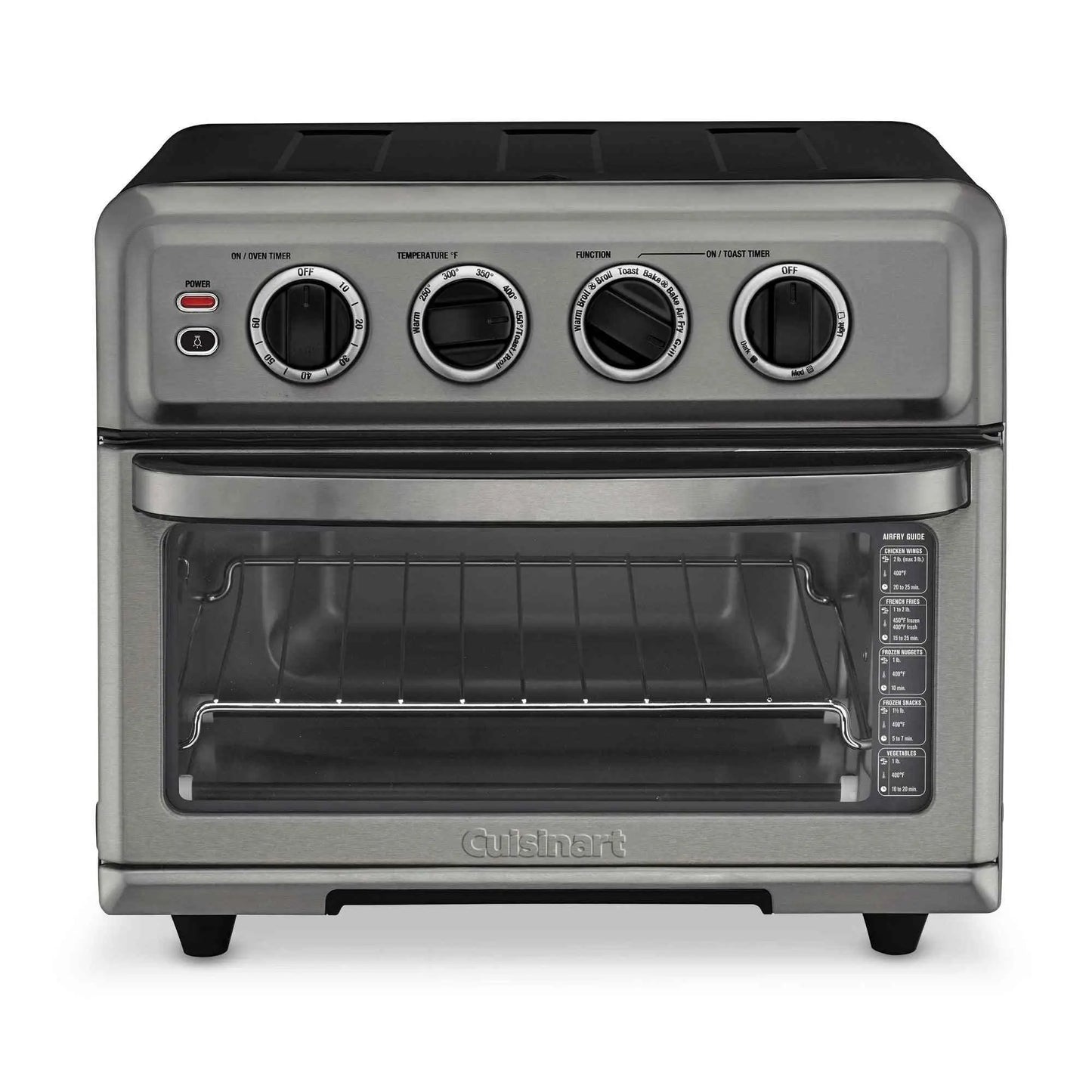 Cuisinart Air Fryer Toaster Oven 7-in-1 stainless steel with air fryer basket and oven rack