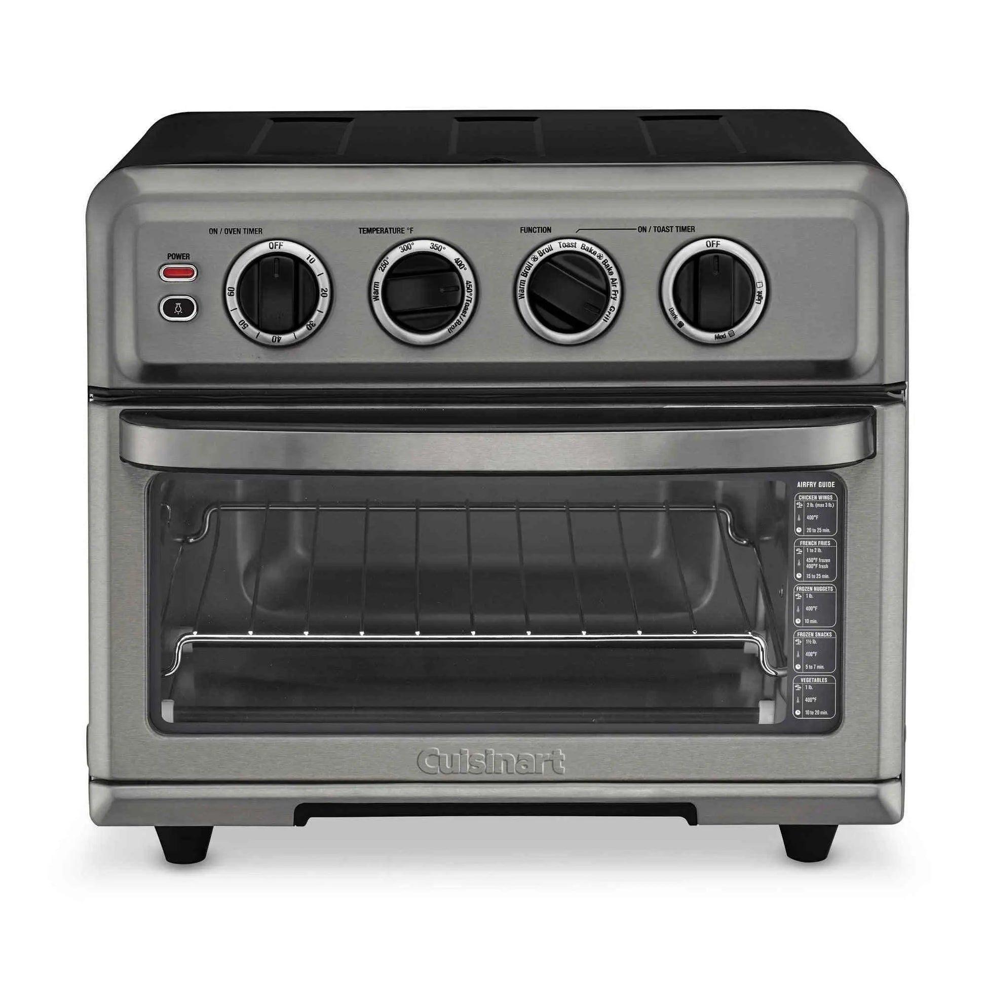 Cuisinart Air Fryer Toaster Oven 7-in-1 stainless steel with air fryer basket and oven rack