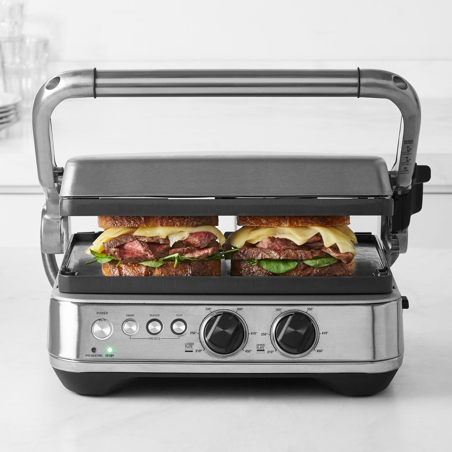 Breville BGR700BSS the Sear and Press Countertop Electric Grill