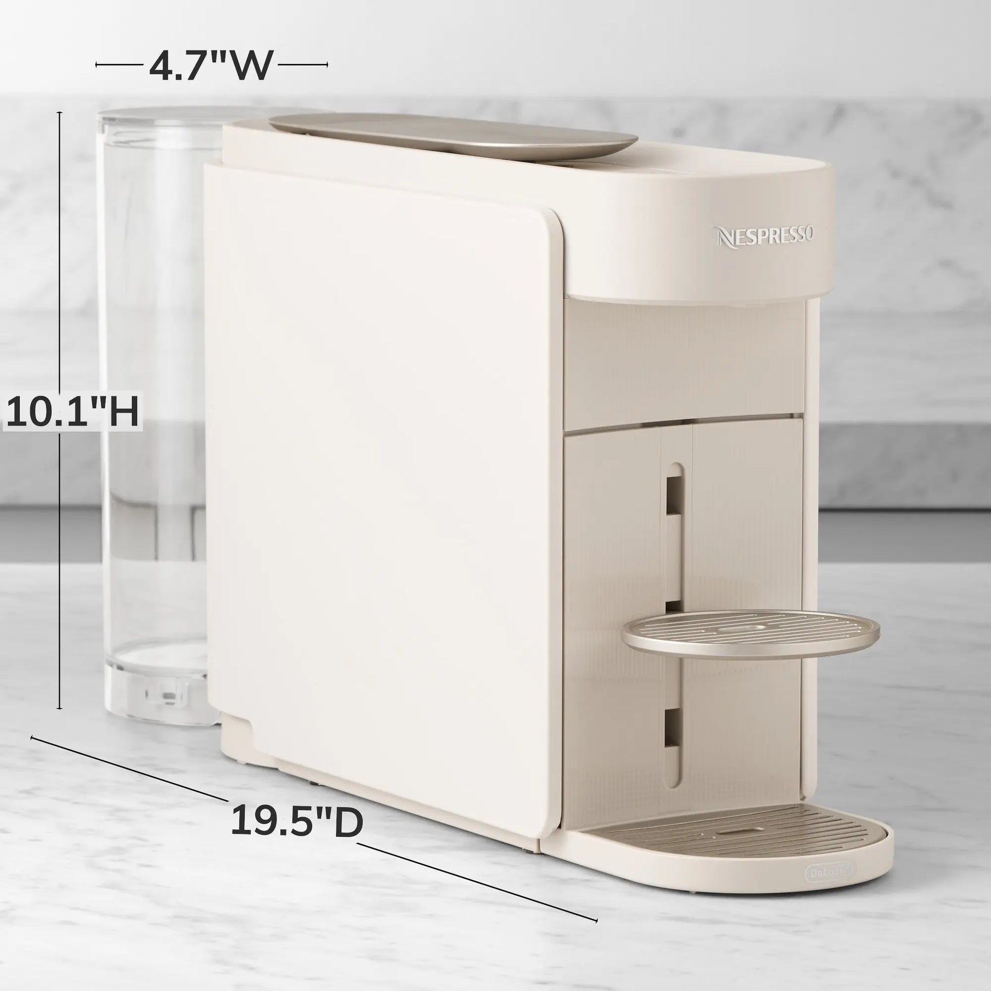 Nespresso Vertuo Up espresso machine by De'Longhi with Aeroccino frother and capsule pack
