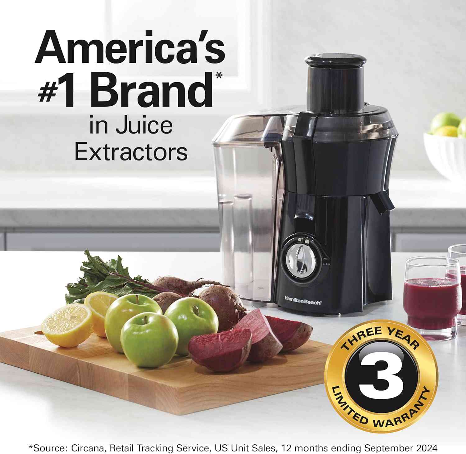 Hamilton Beach Juicer Machine,  Big Mouth 800 Watt Wide-Chute Juice Extractor Hamilton Beach