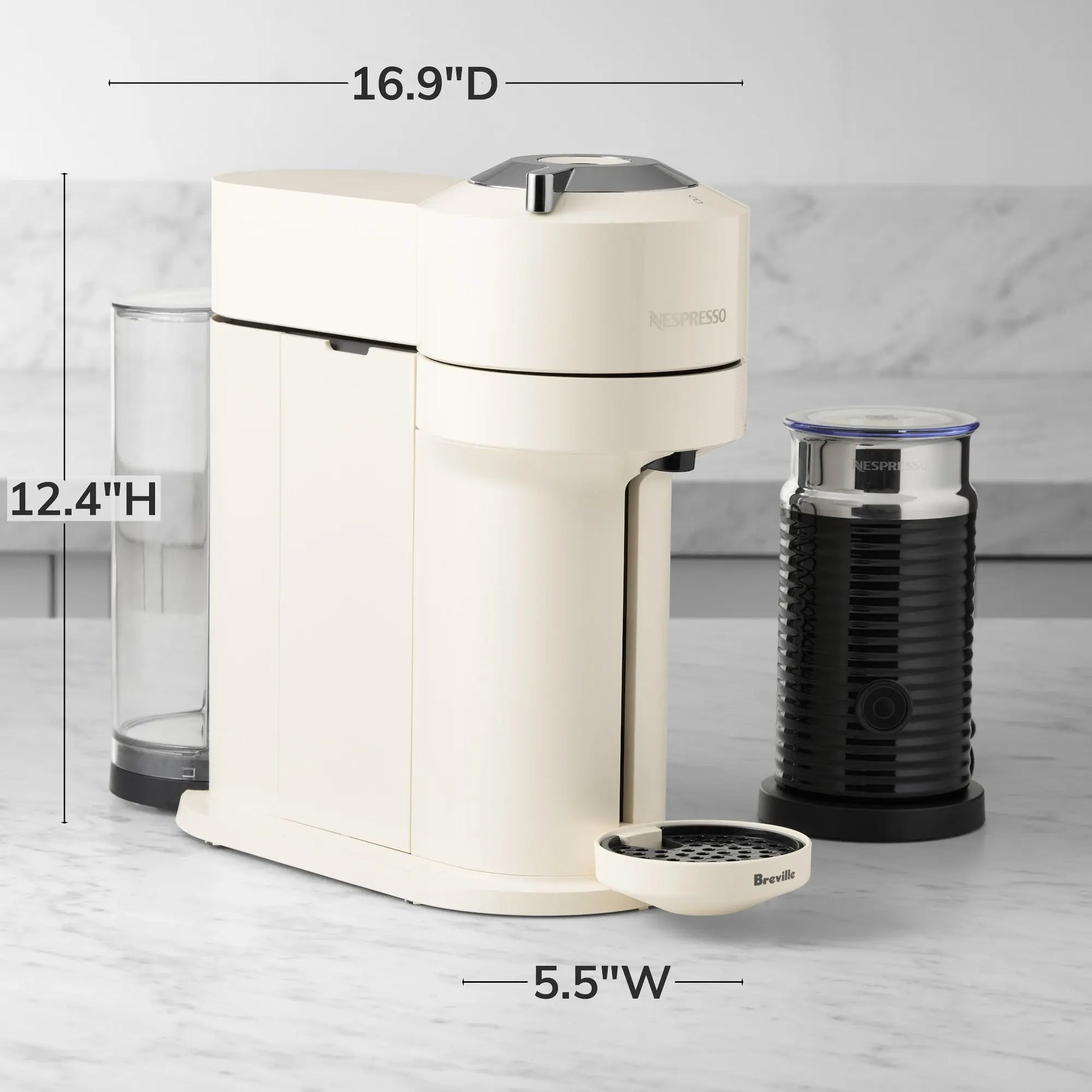 Nespresso Vertuo Next Espresso Machine with Aeroccino Milk Frother by Breville Nespresso