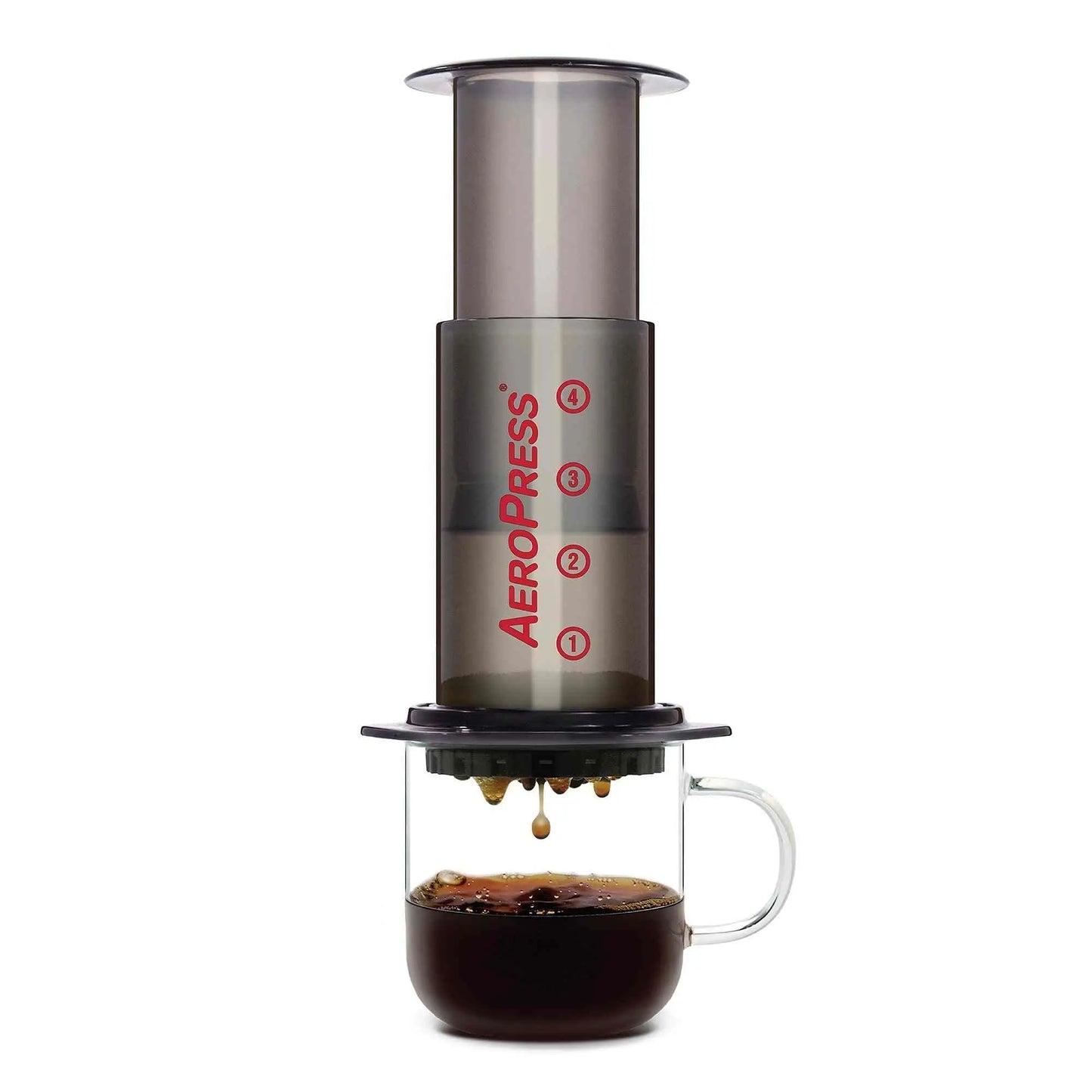 Aeropress Go Travel Coffee Press Kit with 3-in-1 brew technology for smooth, rich, grit-free coffee