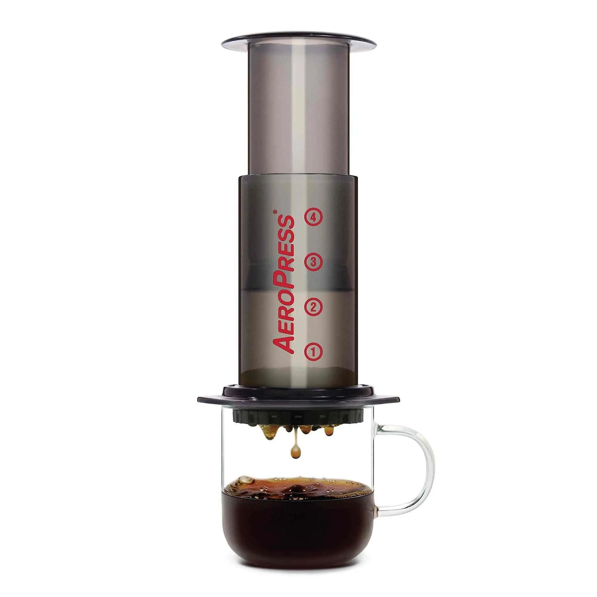 Aeropress Go Travel Coffee Press Kit with 3-in-1 brew technology for smooth, rich, grit-free coffee