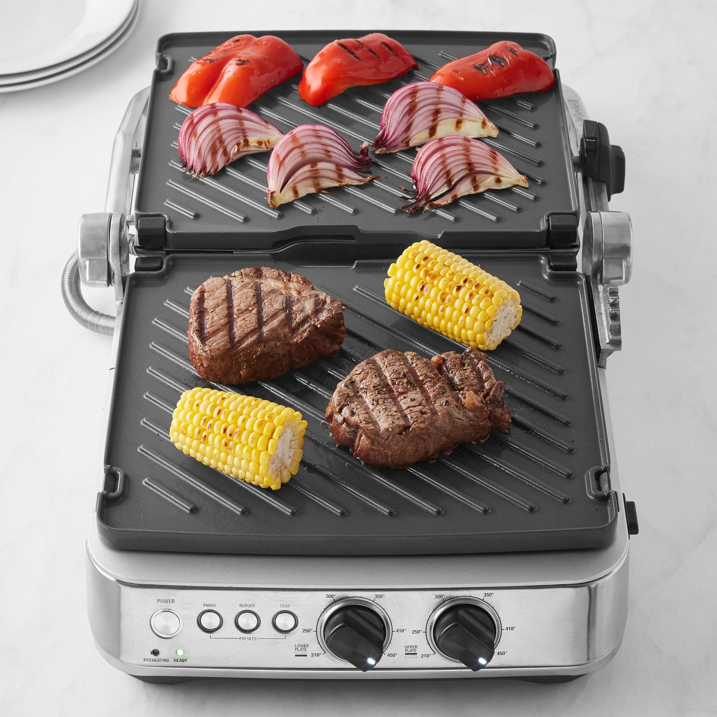 Breville BGR700BSS the Sear and Press Countertop Electric Grill