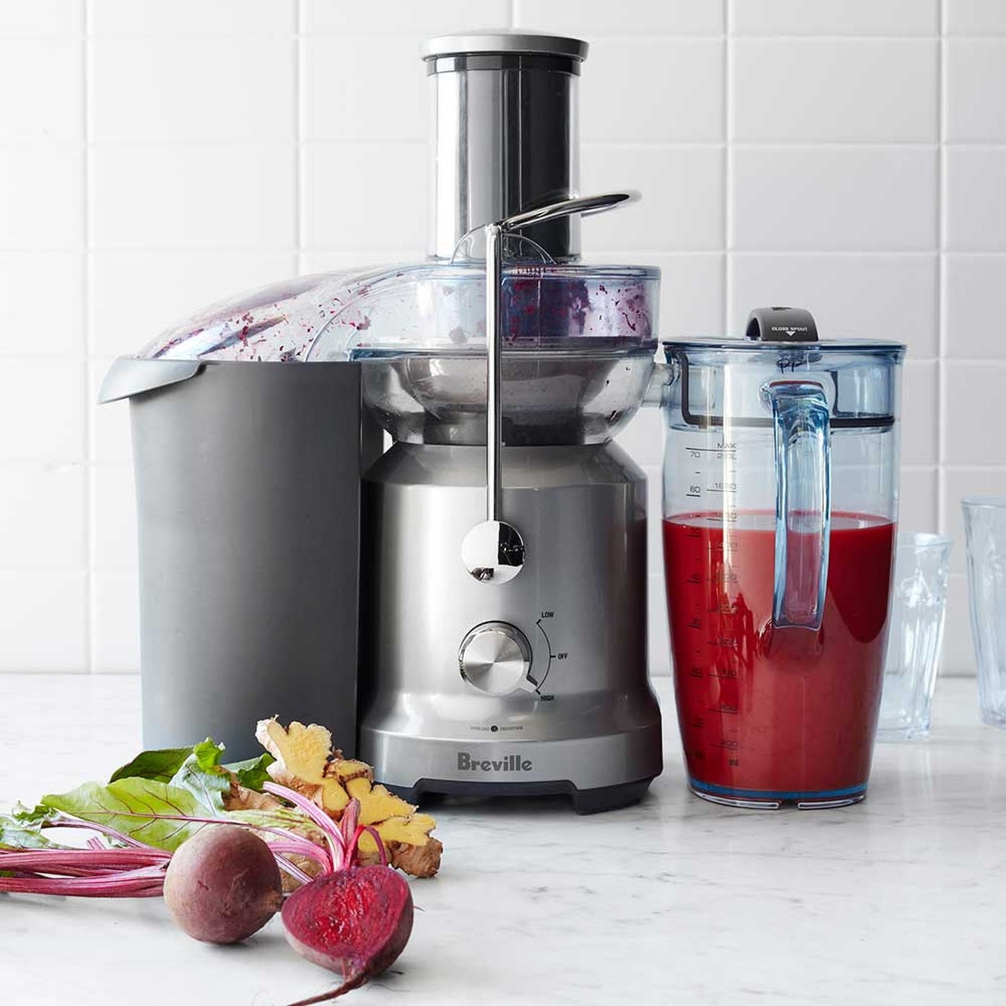 Breville Juice Fountain Cold Juicer, Silver, BJE430SIL