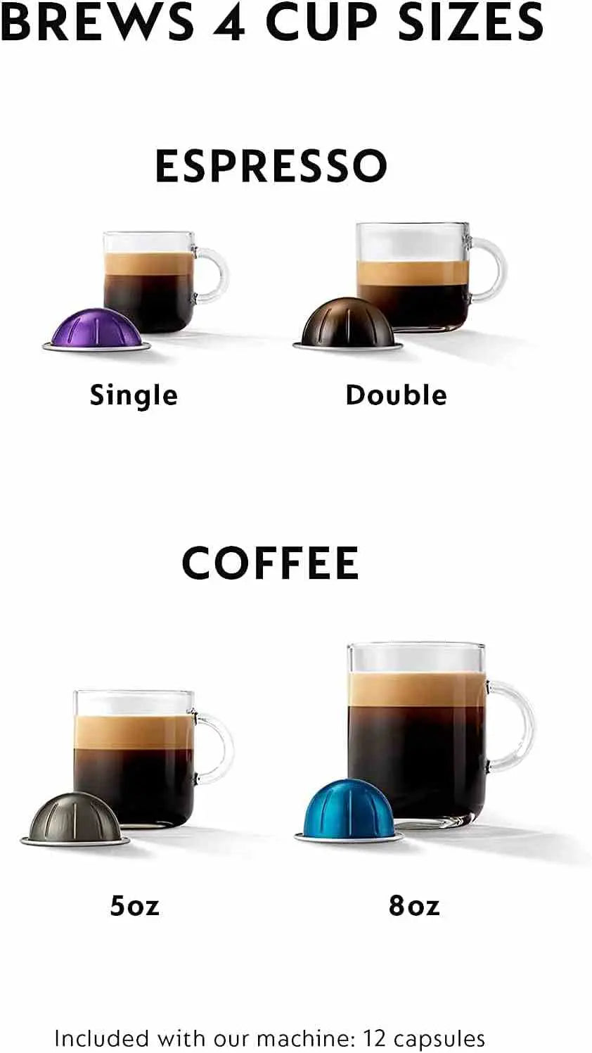 Nespresso Vertuo coffee and espresso maker by Breville with Centrifusion technology and barcode scanning for precise brewing