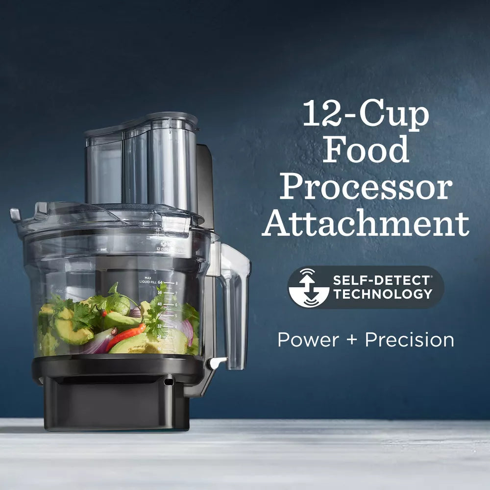 Vitamix Ascent Series 12-Cup Food Processor Attachment Black: BPA-Free, Dishwasher-Safe, Blender Accessory