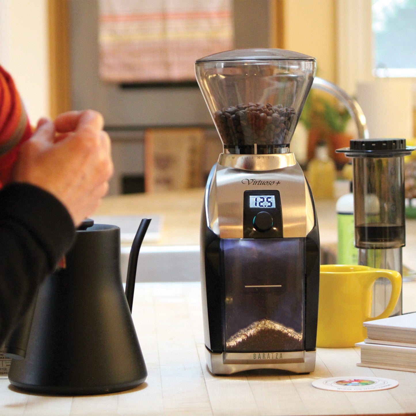 Baratza Virtuoso+ Conical Burr Coffee Grinder with Digital Timer Display