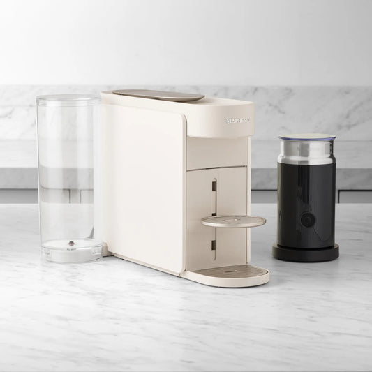 Nespresso Vertuo Up espresso machine by De'Longhi with capsule tasting pack and Aeroccino3 milk frother