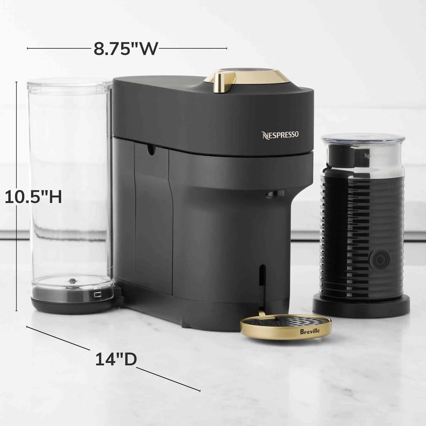 Nespresso Vertuo Pop+ coffee and espresso maker with compact design and one-touch brewing system