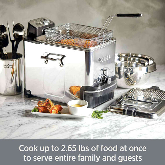 All-Clad 3.5L Deep Fryer stainless steel electric deep fryer with digital controls and oil filtration system