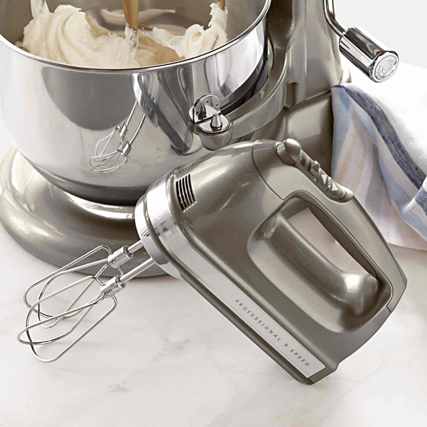 KitchenAid 9-Speed Digital Hand Mixer with Turbo Beater II and soft grip handle