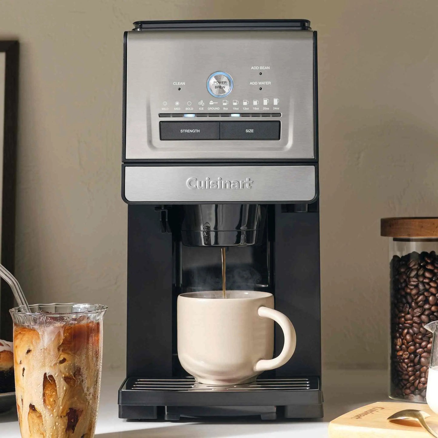 Cuisinart Perfectemp Custom Grind & Brew Single-Cup Coffee Maker with adjustable brew strength and built-in burr grinder