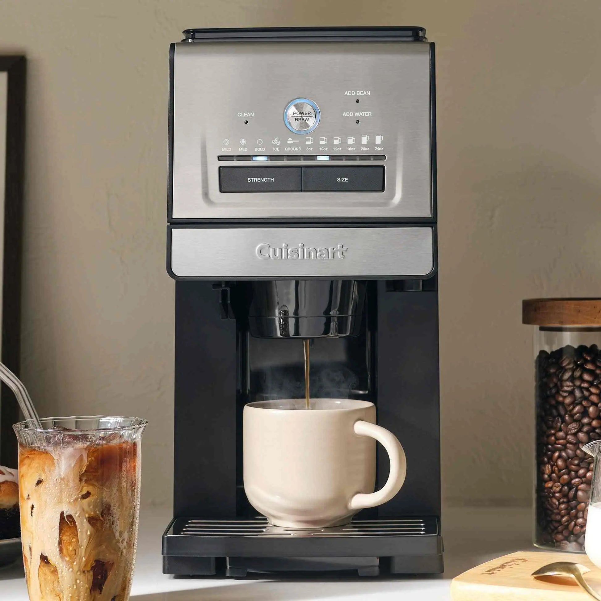 Cuisinart Perfectemp Custom Grind & Brew Single-Cup Coffee Maker with adjustable brew strength and built-in burr grinder